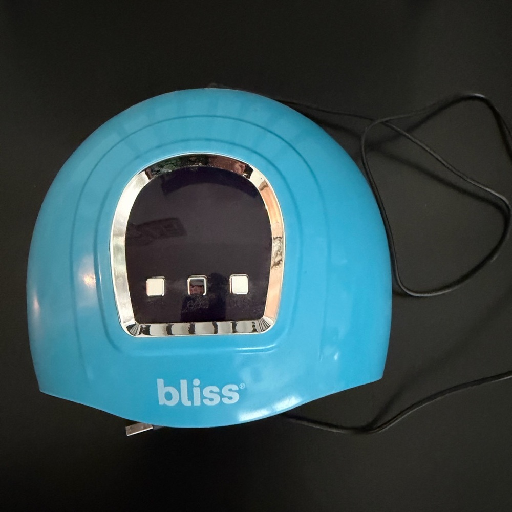 New Bliss Turquoise LED Nail Lamp with Chrome Accent